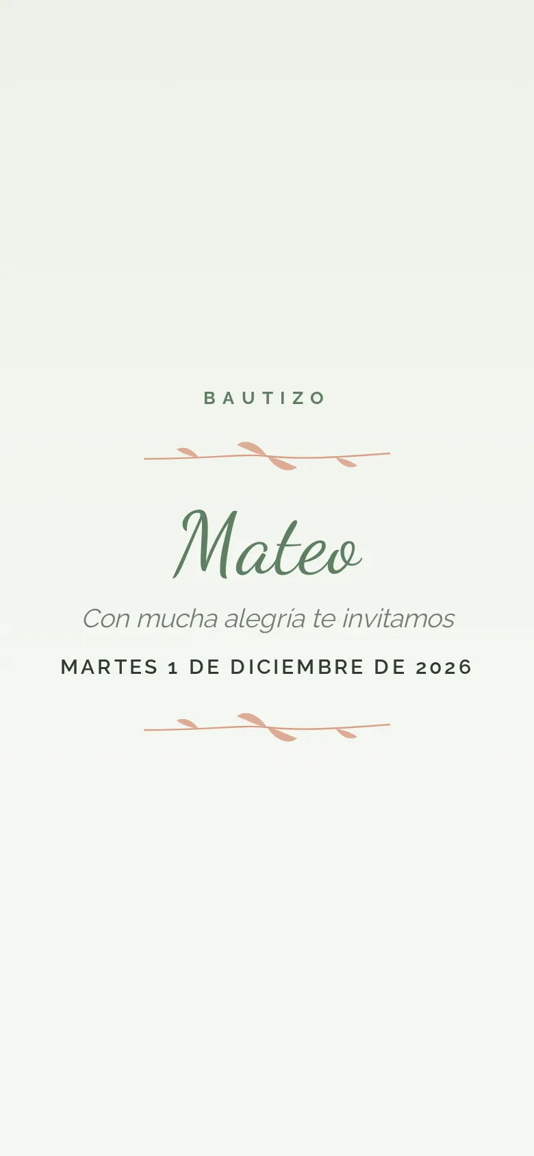 Invitación Jardín de ejemplo